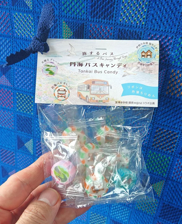 丹海バスの座席シートとリボン