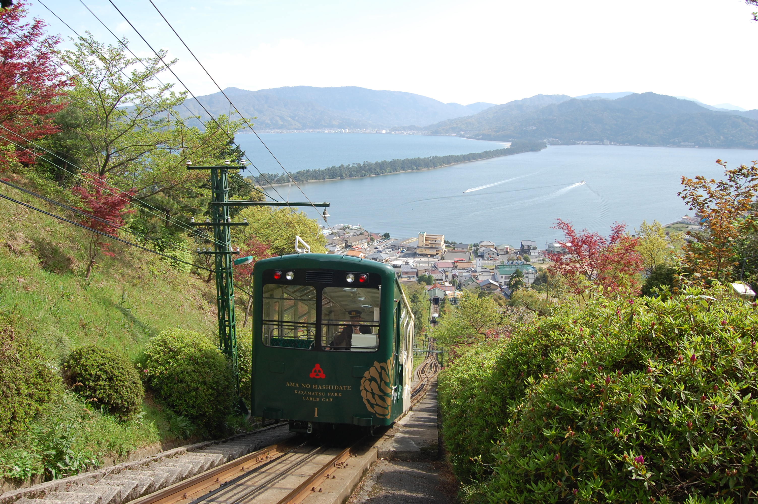 天橋立傘松公園 纜車