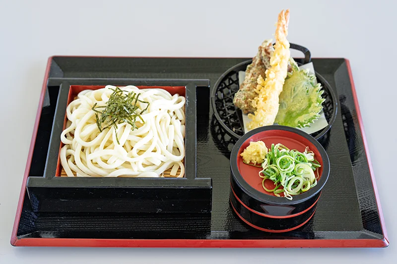 傘松うどん 三彩天ぷら付